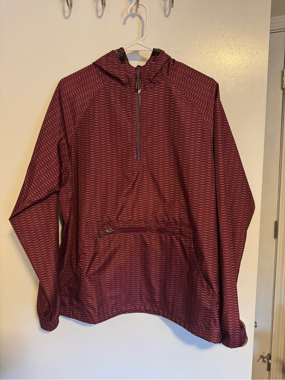 Holloway Women’s Burgundy Hooded Windbreaker